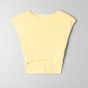 Aritzia Wilfred Free Cut-Out Knit Top